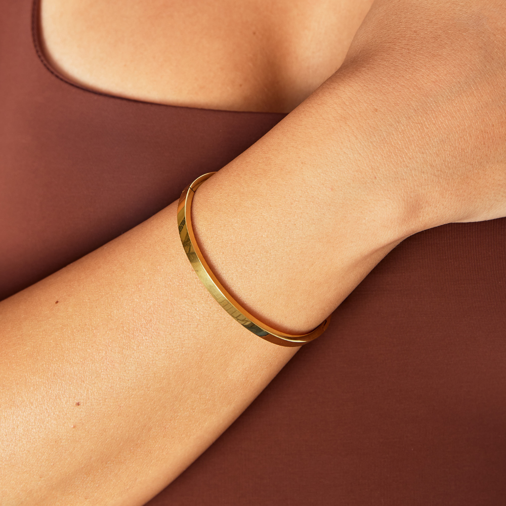 Lily – Bague torsadée dorée