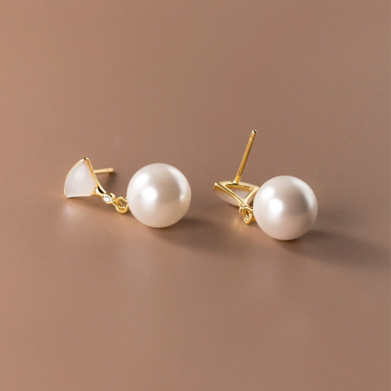 Boucles d'oreilles Élégance™ | Perles argentées raffinées