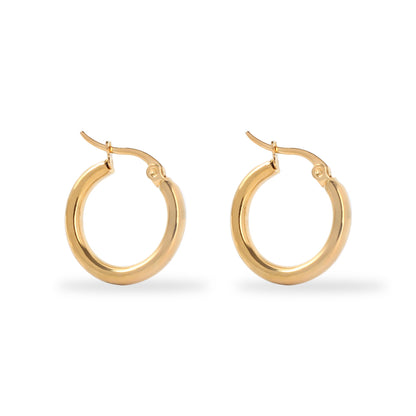 Boucles d'oreilles™ | Créoles en argent poli, élégance
