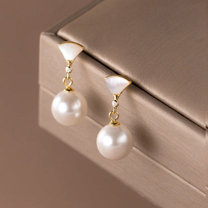 Boucles d'oreilles Élégance™ | Perles argentées raffinées