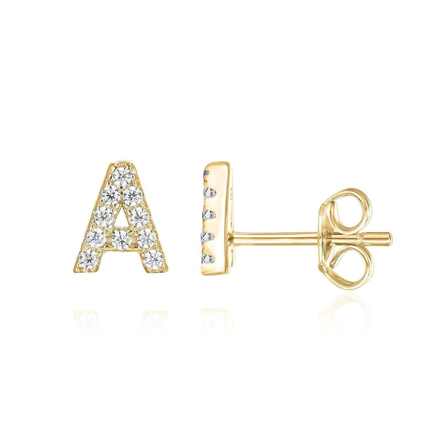 Boucle d'oreille Initial 1 pièce | Or