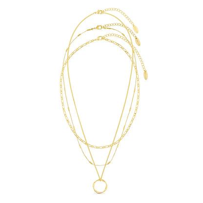 Collier Cercle Ouvert Triple Rang | Or