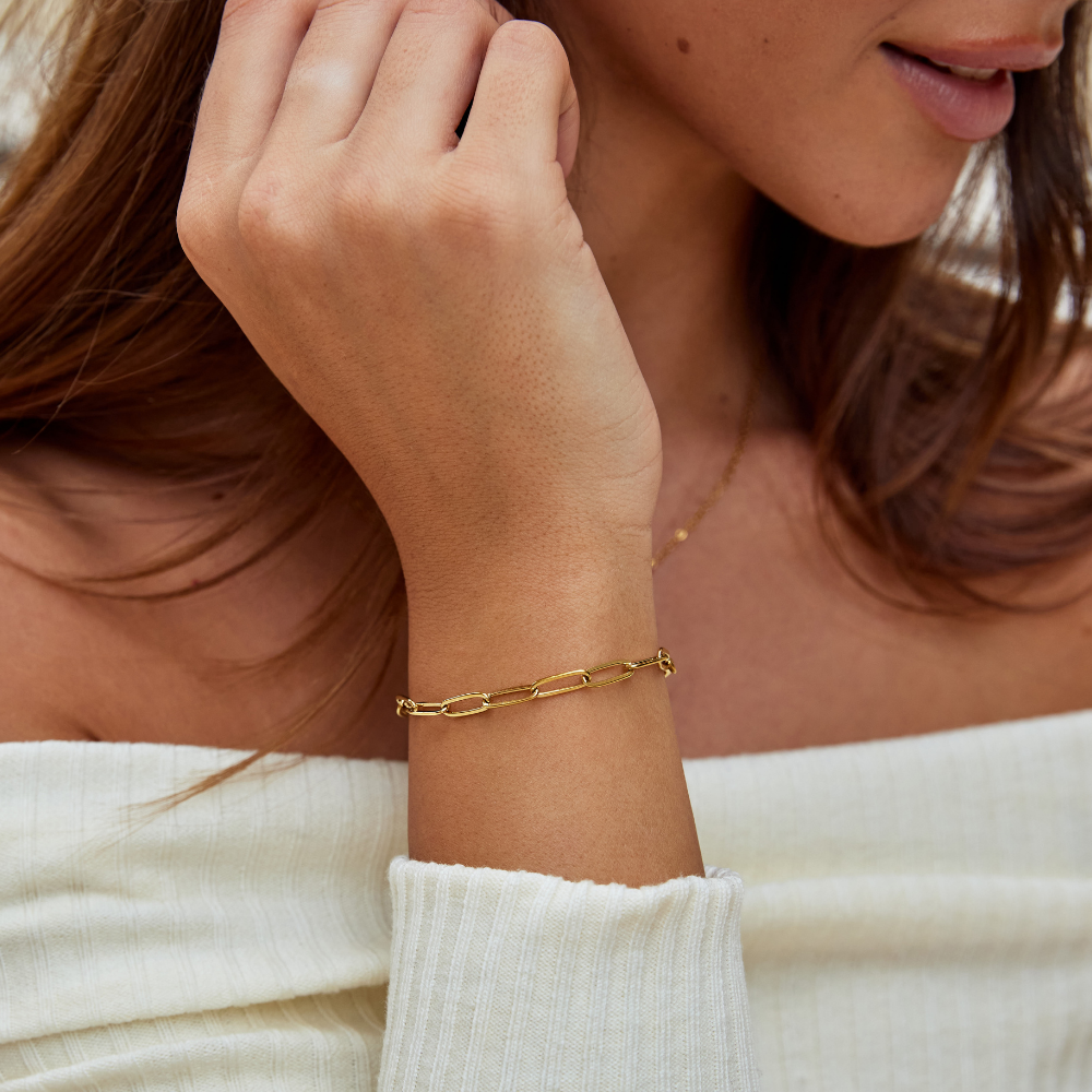 Clip – Bracelet manchette doré