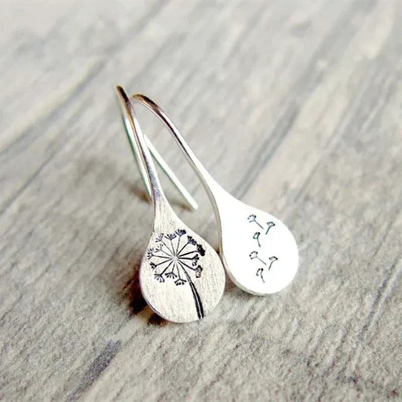 Boucles d’Oreilles Raffinées Vintage Motif Fleur en Argent Sterling 925