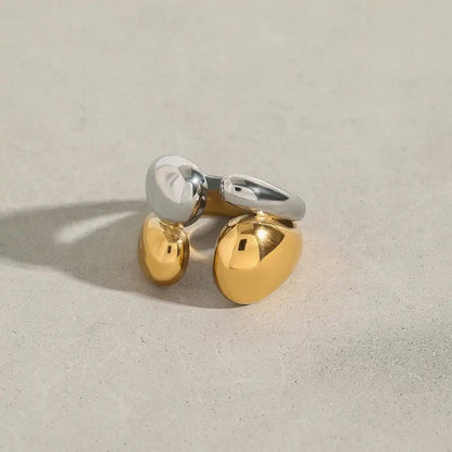 Bague Empilable Bicolore Or et Argent