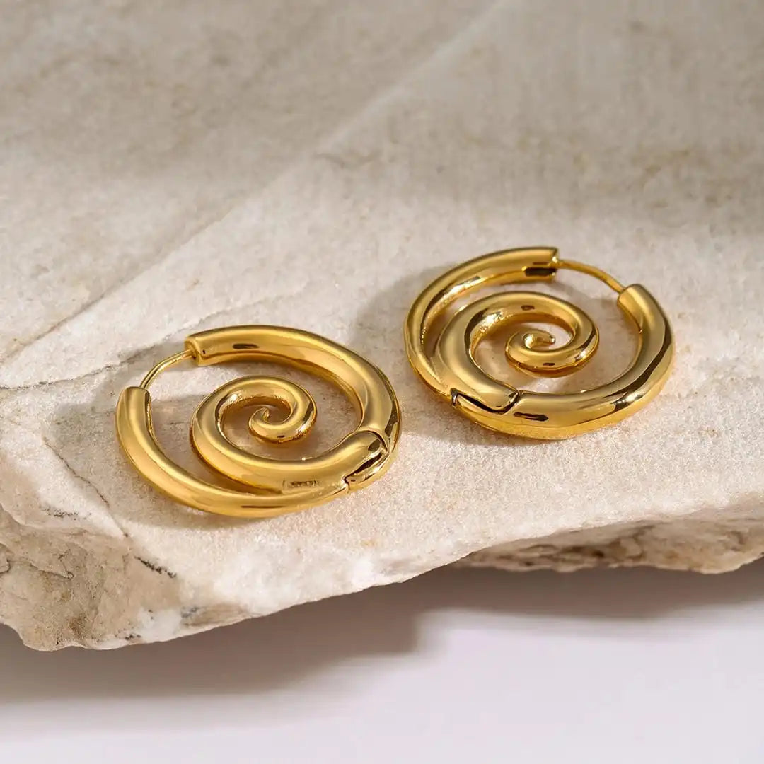 Boucles Spirale Dorée Intemporelles