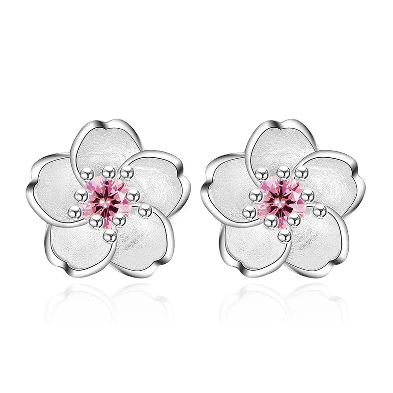 Fleur Éclat™ | Boucles d'oreilles zirconium raffinées