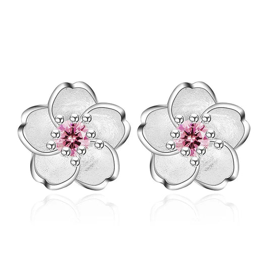 Fleur Éclat™ | Boucles d'oreilles zirconium raffinées