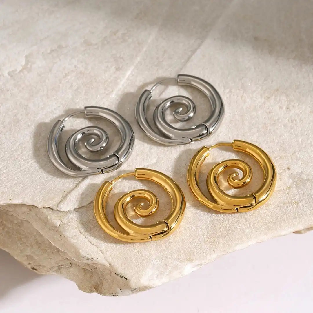 Boucles Spirale Dorée Intemporelles