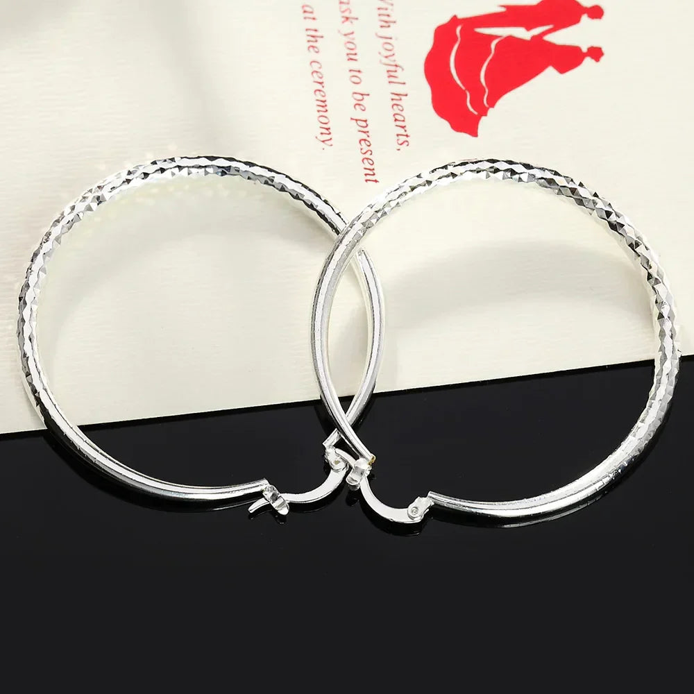 Belmont™ | Boucles d'oreilles créoles en argent