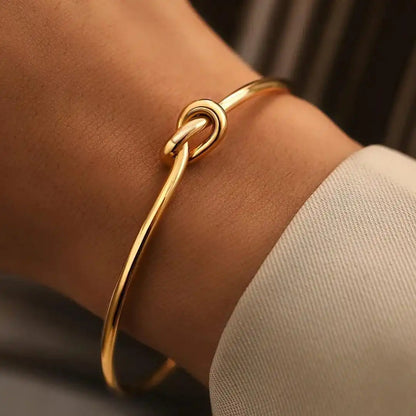 Bracelet Nœud Doré Ajustable