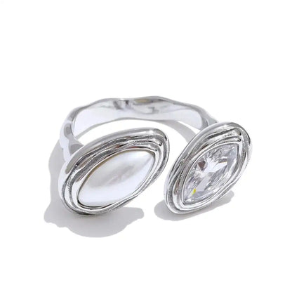 Bague Croisée Double Marquise