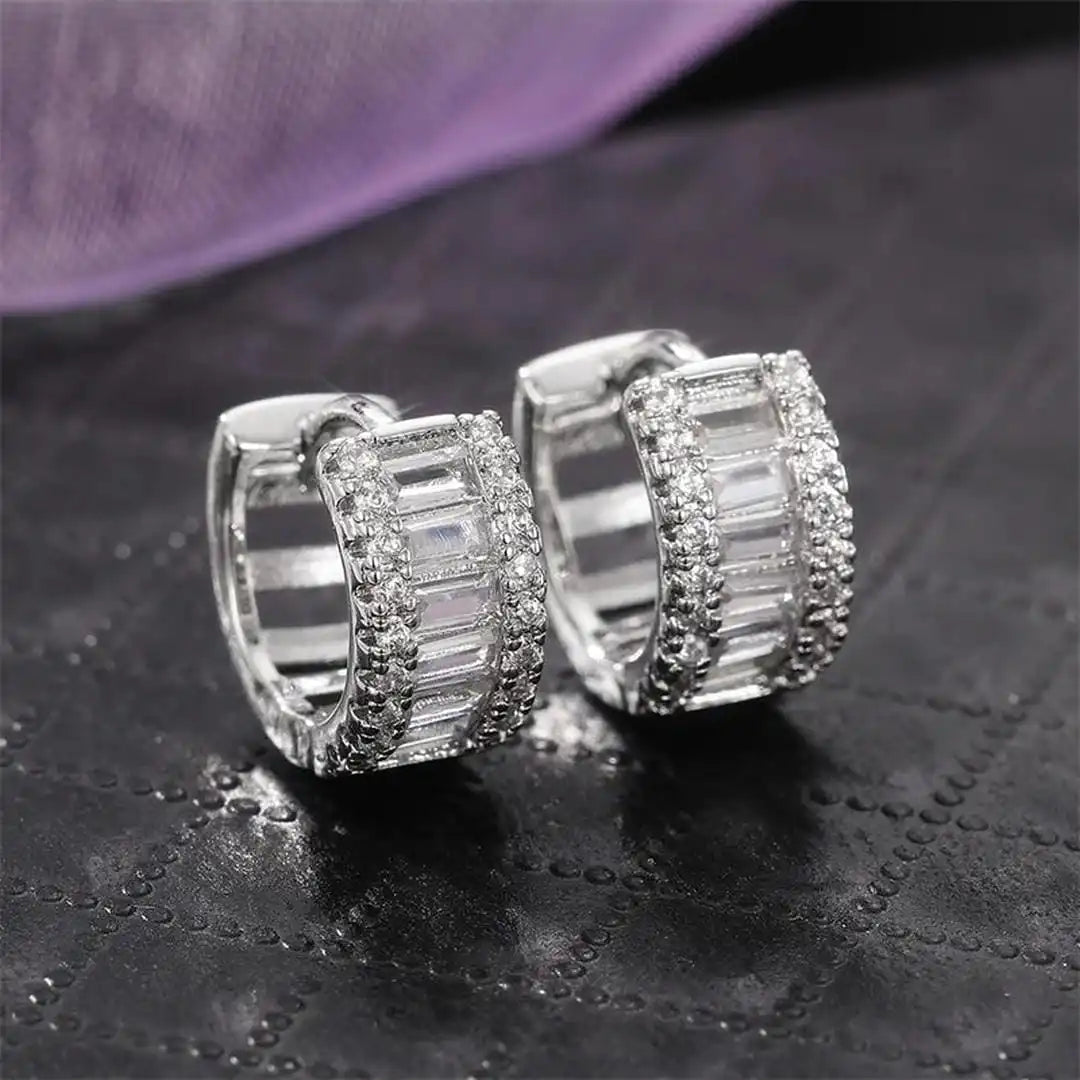 Anneaux Zircone Baguette Mini
