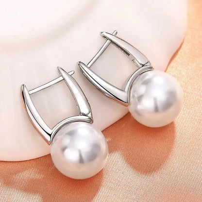 Boucles Perles Dorées Rétro