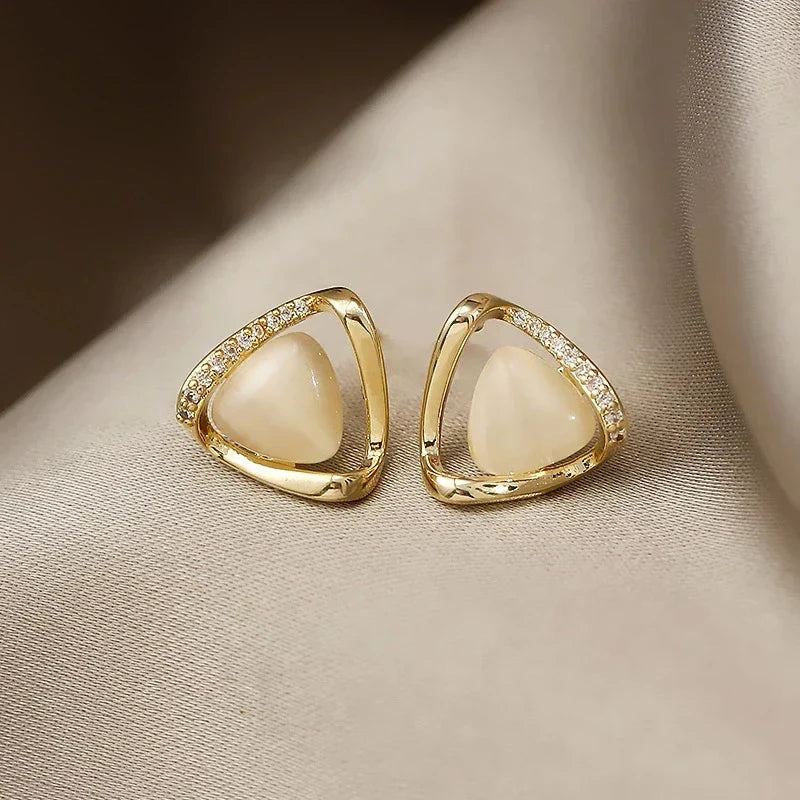 Opalescence™ | Boucles d'oreilles en opale et cristal