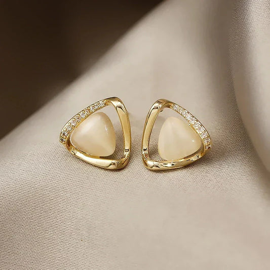Opalescence™ | Boucles d'oreilles en opale et cristal