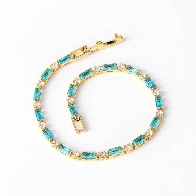 Bracelet avec Pierre Turquoise Naturelle | Or