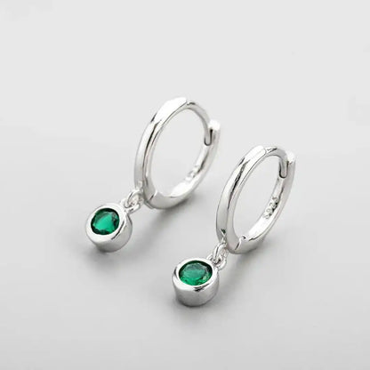 Boucles Zircone Verte Scintillante