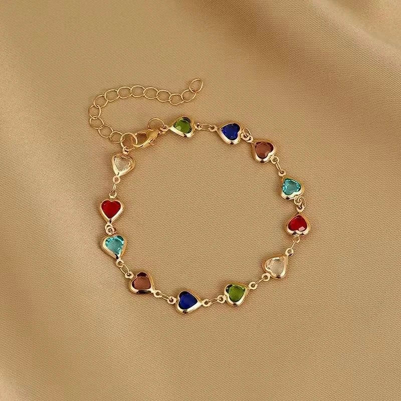 Colora™ | Bracelet cœurs multicolores en acier inoxydable