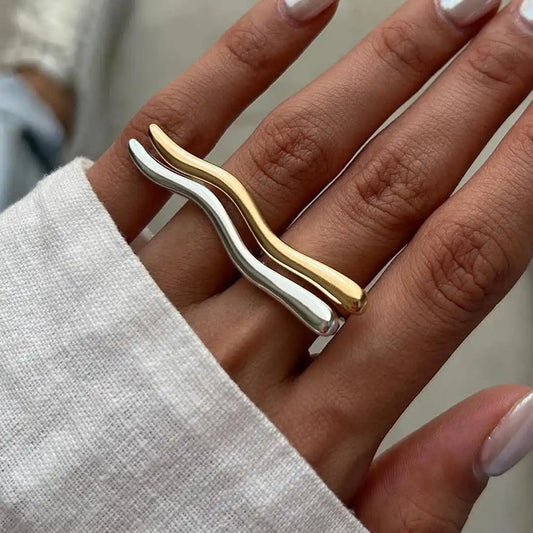 Bague Branche Dorée Minimaliste