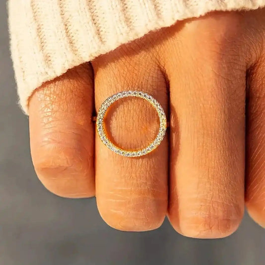Bague Cercle Zircone Ronde