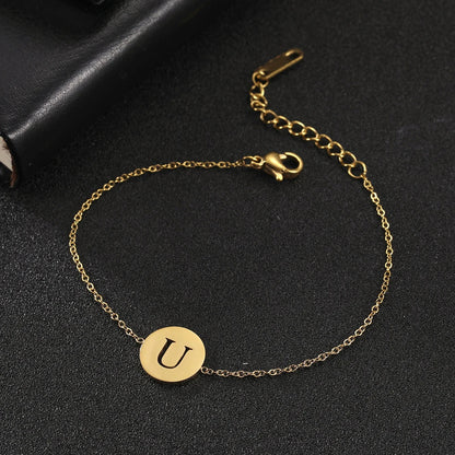 Amara™ | Bracelet initiales en acier inoxydable