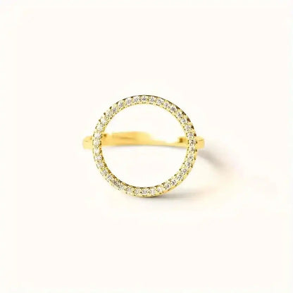 Bague Cercle Zircone Ronde