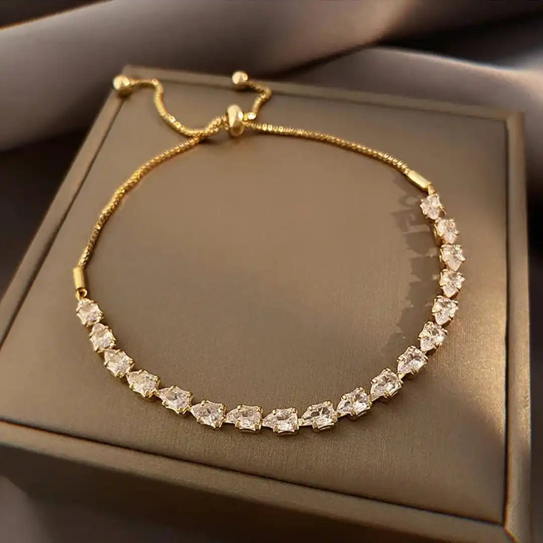 Bracelet Géométrique Ajustable Pierres
