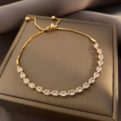Bracelet Géométrique Ajustable Pierres