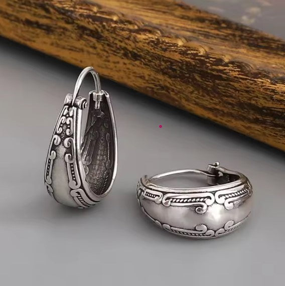 Mandala™ | Boucles d'oreilles vintage en argent