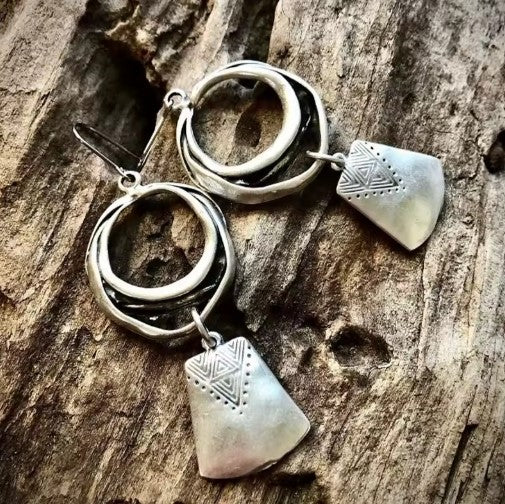 Belmont™ | Boucles d'oreilles argent vintage