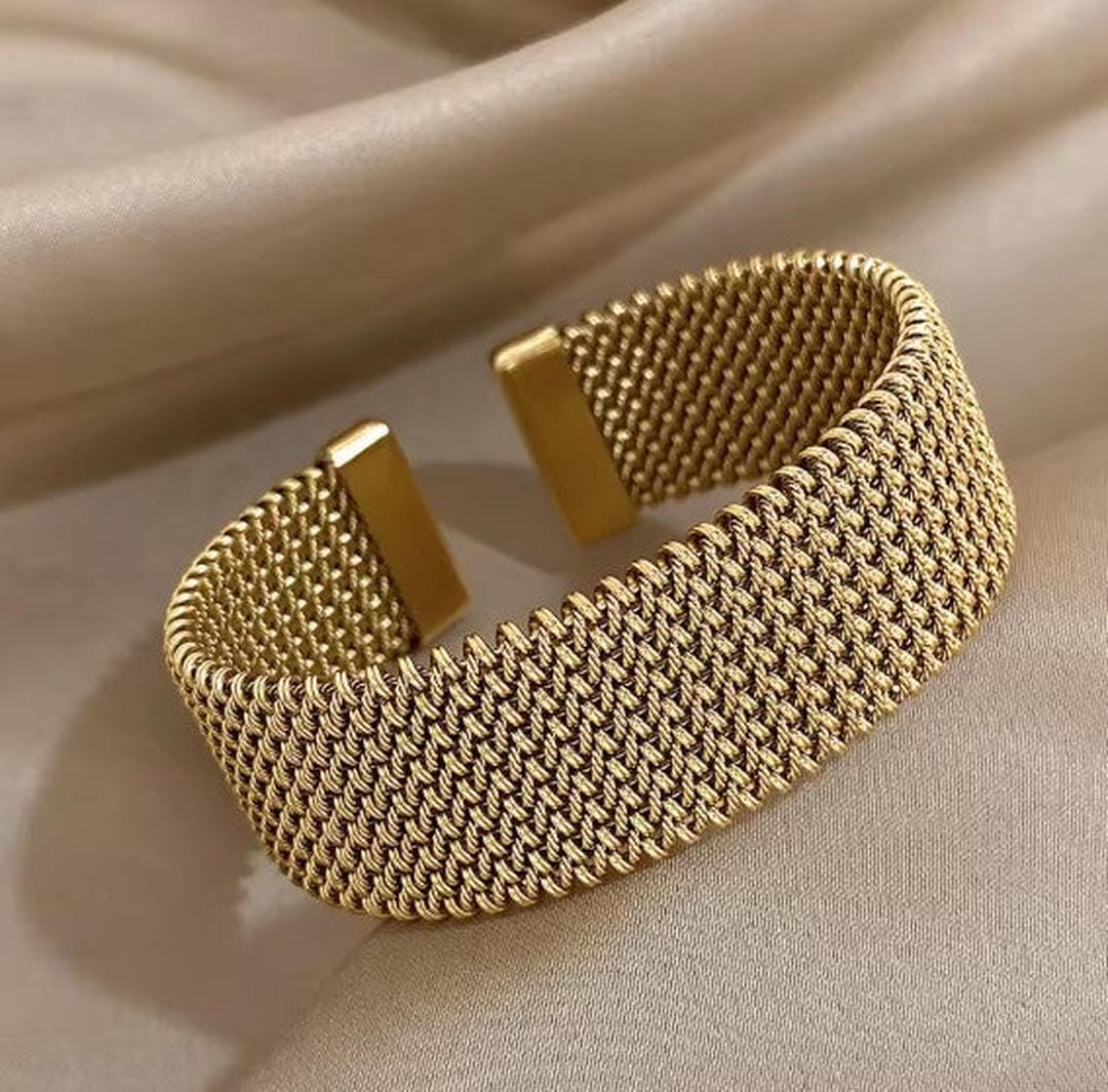 Bracelet Classique Maille Tressée Ouvert