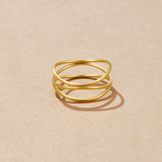 Infinity Loop – Bague dorée