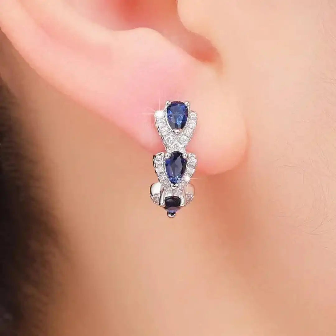 Boucles d'oreilles Crete Royale Saphir