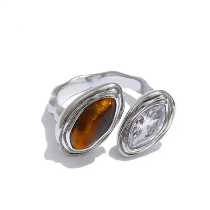 Bague Croisée Double Marquise