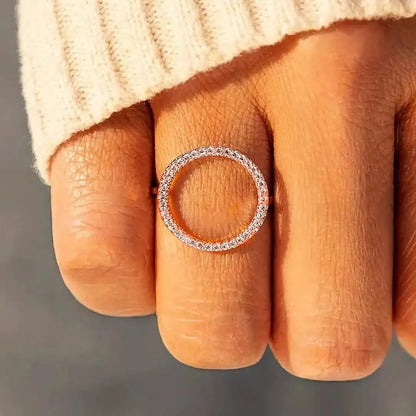 Bague Cercle Zircone Ronde