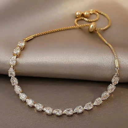 Bracelet Géométrique Ajustable Pierres