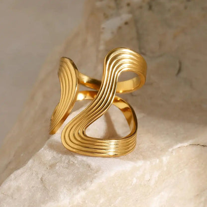 Bague Perles Dorées Exquise