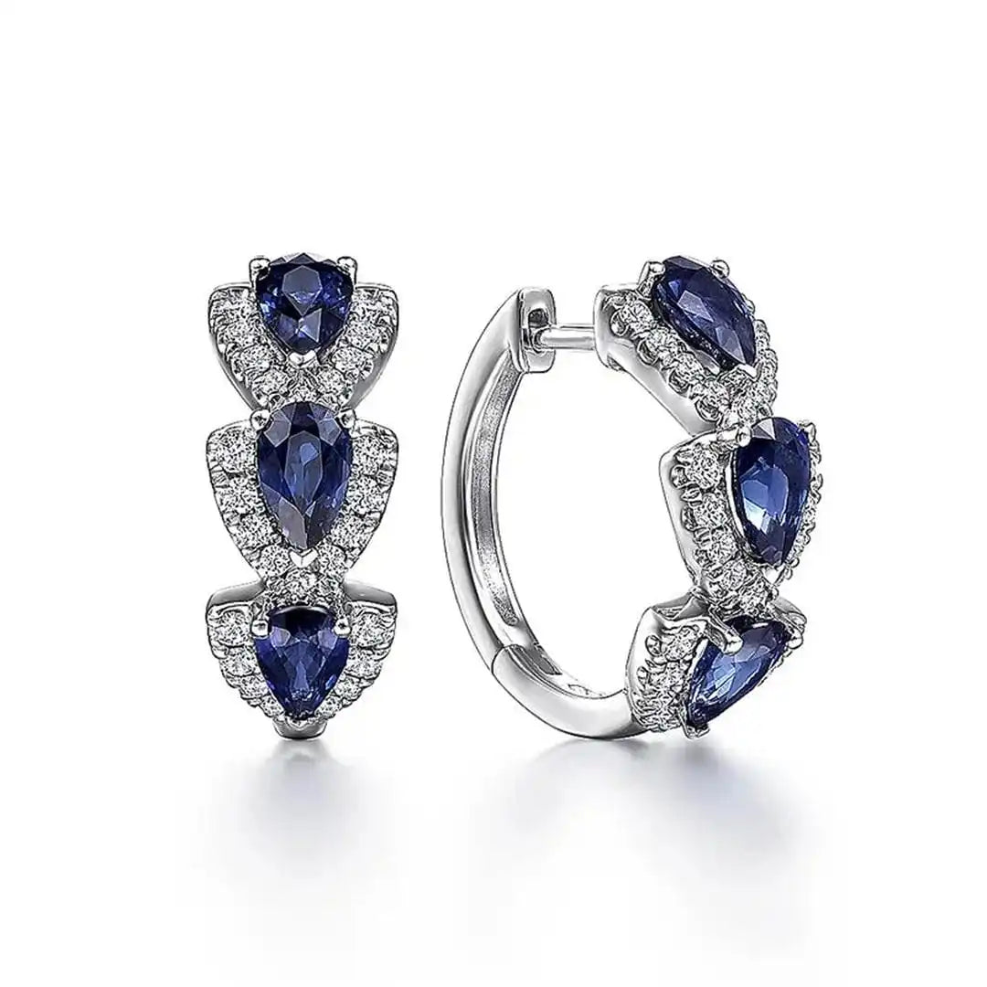 Boucles d'oreilles Crete Royale Saphir