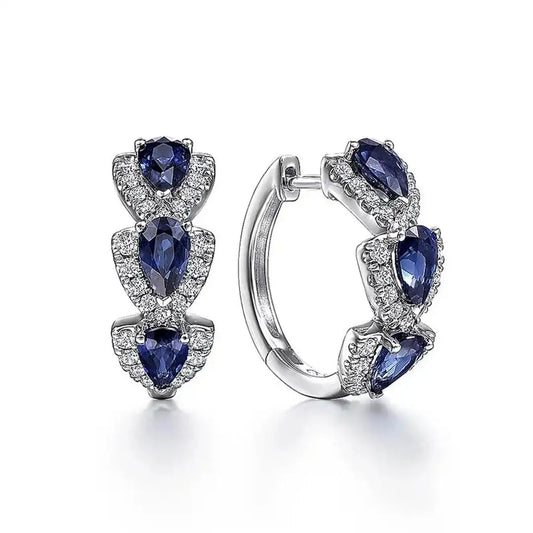 Boucles d'oreilles Crete Royale Saphir