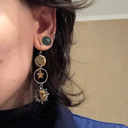 Soleil-Lune™ | Boucles d'oreilles pendantes élégantes