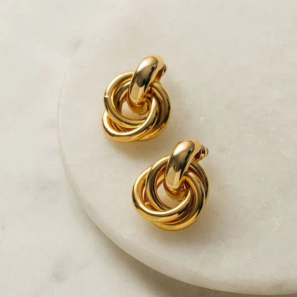 Boucles d'oreilles Statement Entrelacées | Or