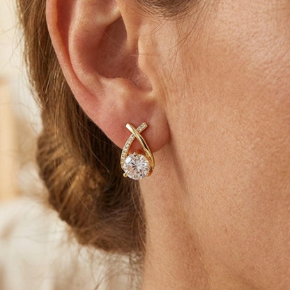 Clous Larme Torsadée Zircone Luxe