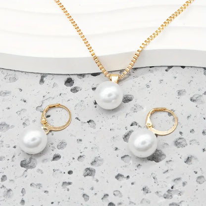 Set de Bijoux Perles Golden Grace | Or