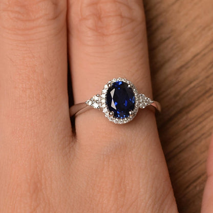 Bague Ovale Saphir Majeste Minuit