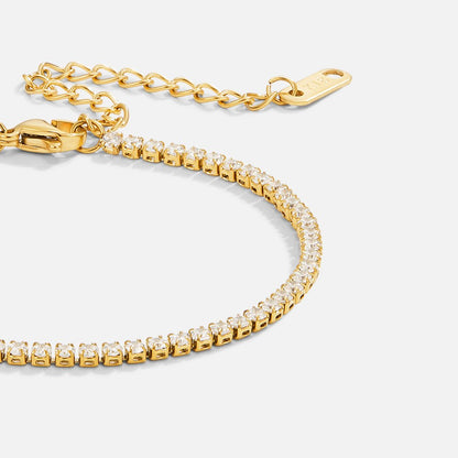 Cordelia – Bracelet tennis doré
