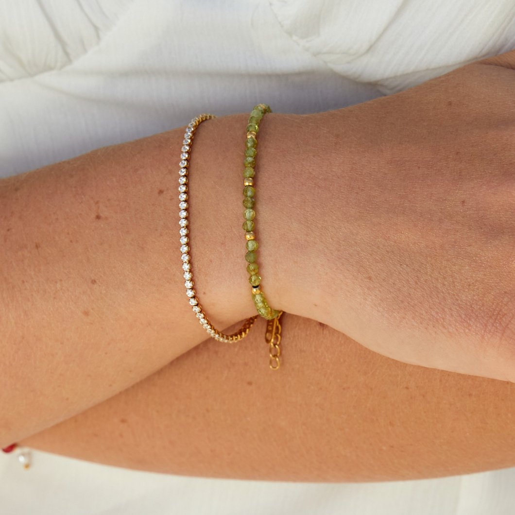 Cordelia – Bracelet tennis doré