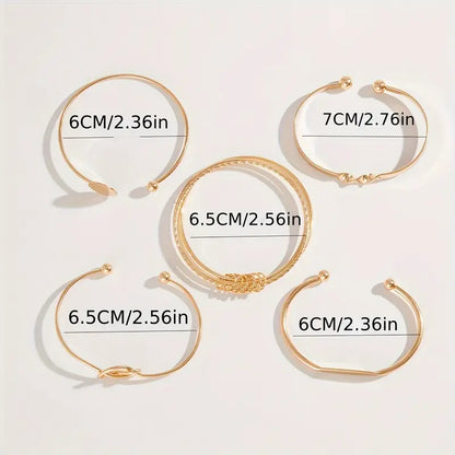 Set de Bracelets Élégance avec Nœuds | Or