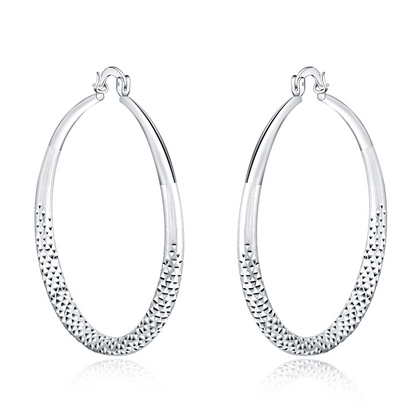 Belmont™ | Boucles d'oreilles créoles en argent