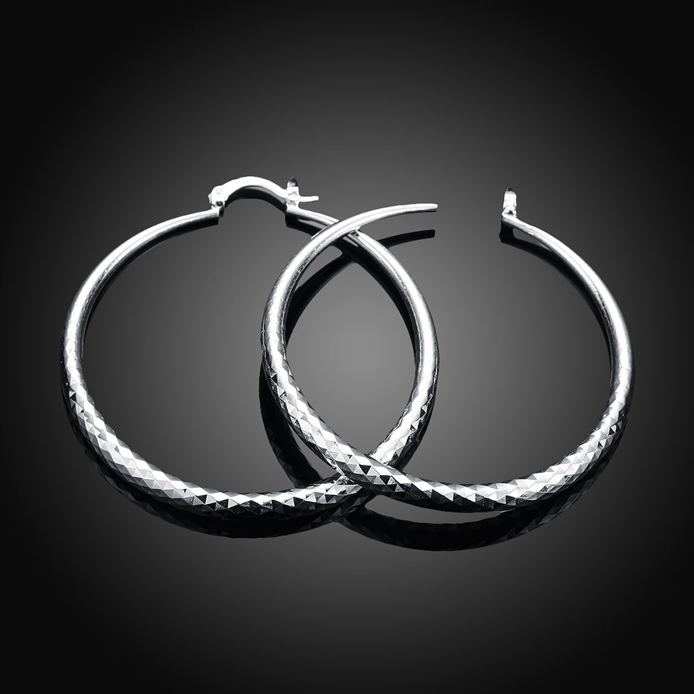 Belmont™ | Boucles d'oreilles créoles en argent